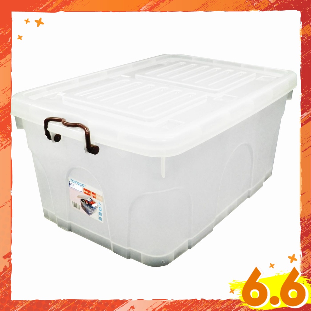 TOYOGO 64Lit Plastic Storage Container Box With Wheels Bekas Plastik ...