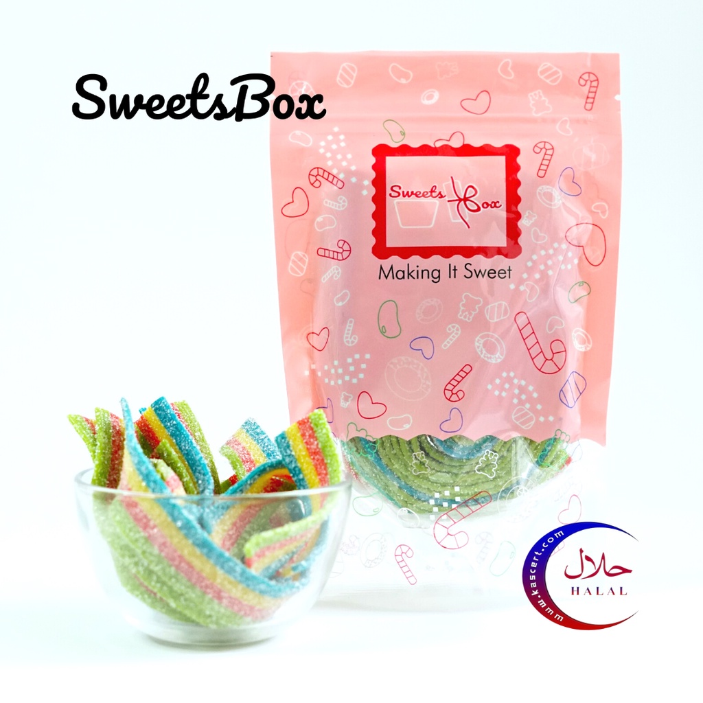 Sweetsbox | Bebeto Tutti-Fruitti / Rainbow Sour Belt Halal Candy Gummy ...