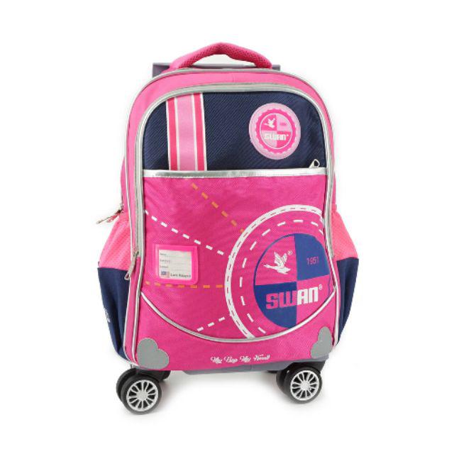 SWAN TROLLEY SCHOOL BAG/ MULTI TWIST AND ROTATING WHEELS Shopee
