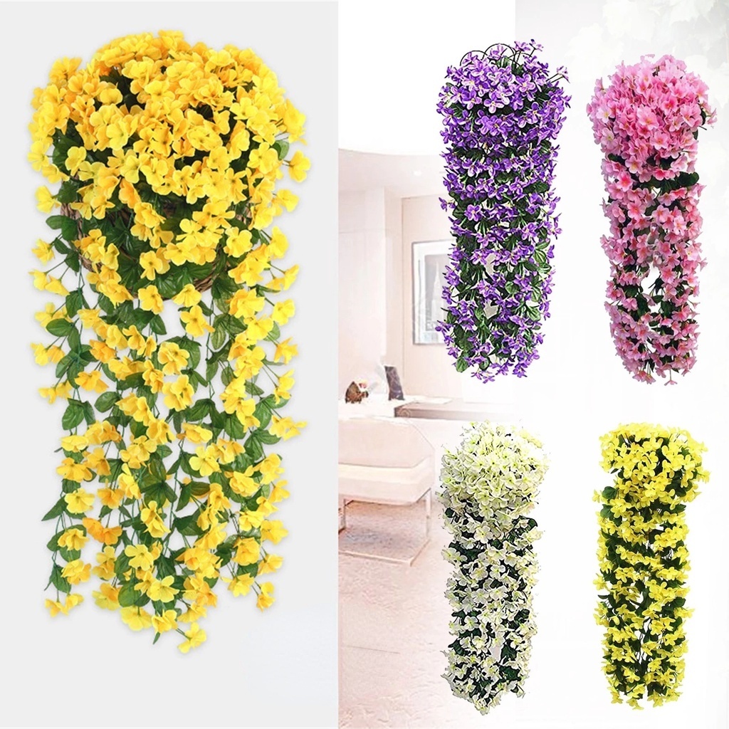 78cm Artificial Imitation Violet Flower Hanging Fake Flowers Plants