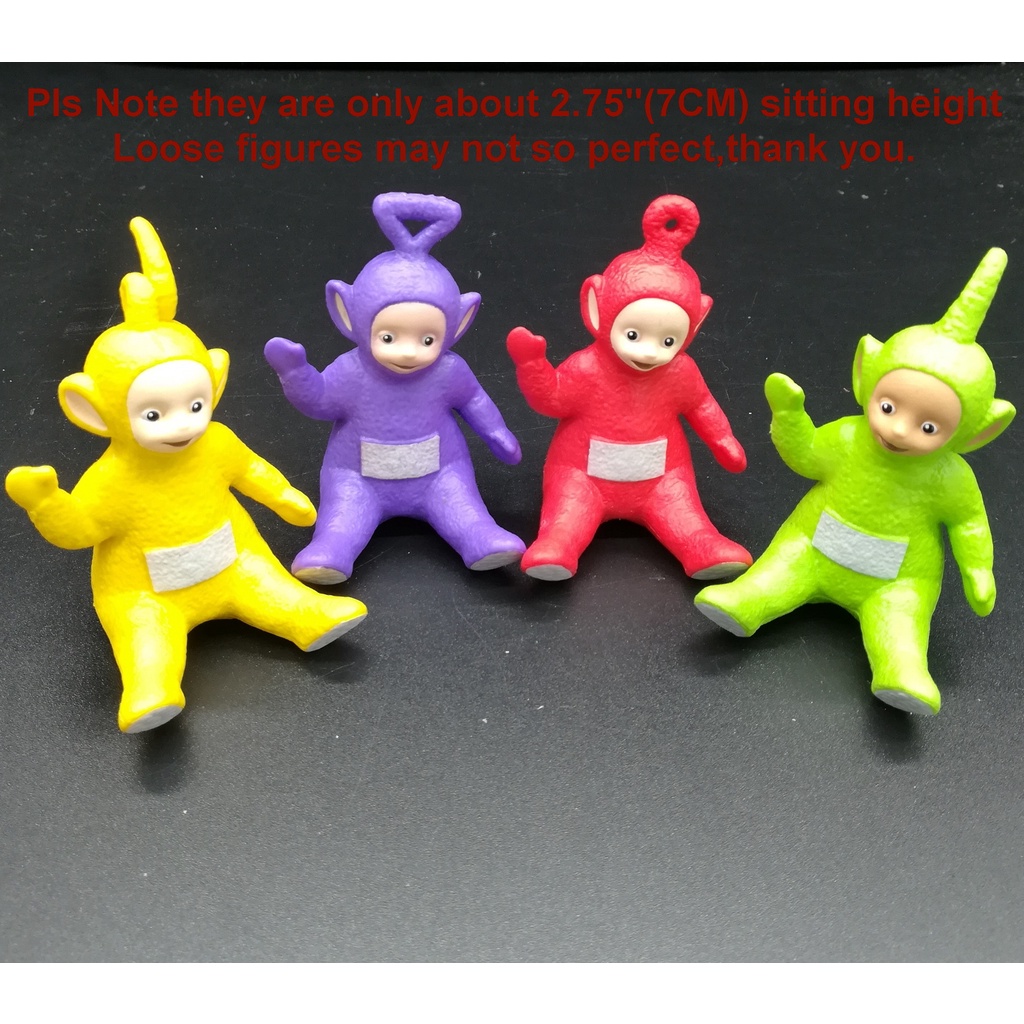 Lot 4pcs Set Cartoon Teletubbies 7cm Pvc Sitting Figures Complete