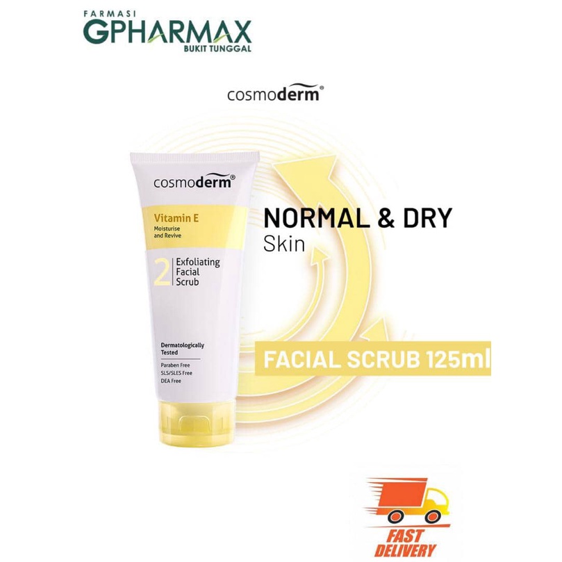 Cosmoderm Vitamin E Exfoliating Facial Scrub 125ml Shopee Malaysia