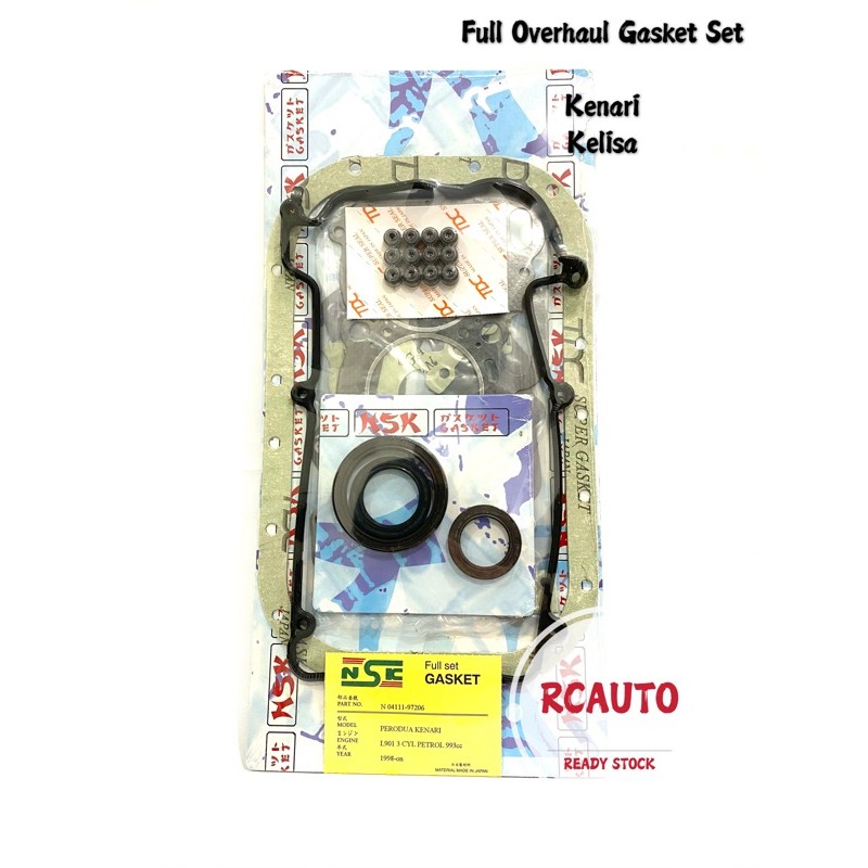 Perodua Kenari / Kelisa Engine Full Overhaul Set Gasket | Shopee Malaysia