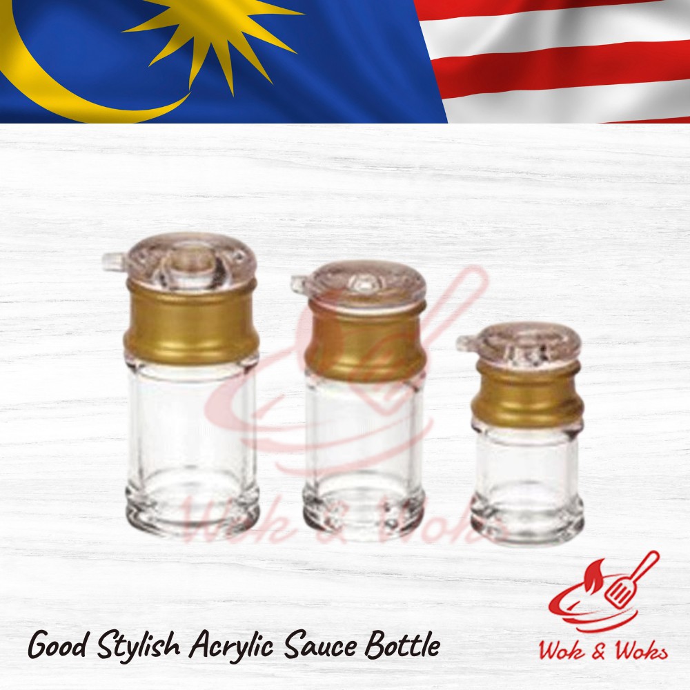 Acrylic Kitchen Gold Stylish Sauce Bottle / Botol Sos Dapur Gaya Emas ...