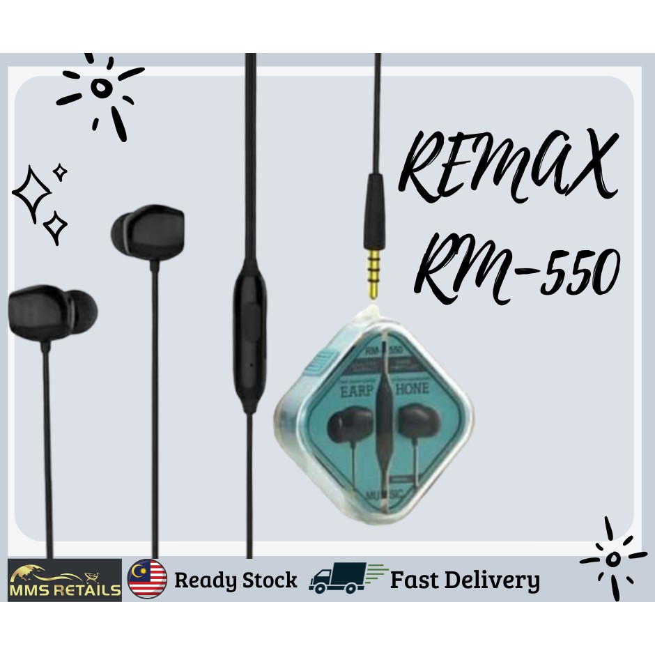 Remax RM-510 RM-550 In-Ear Stereo Earphone Headphones With Mic
