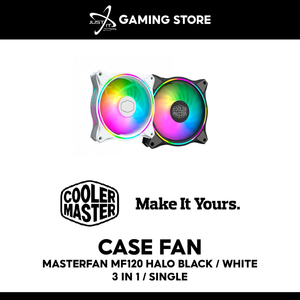 COOLER MASTER MASTERFAN MF120 HALO ( BLACK / WHITE ) ( MFL-B2DN-18NPA ...