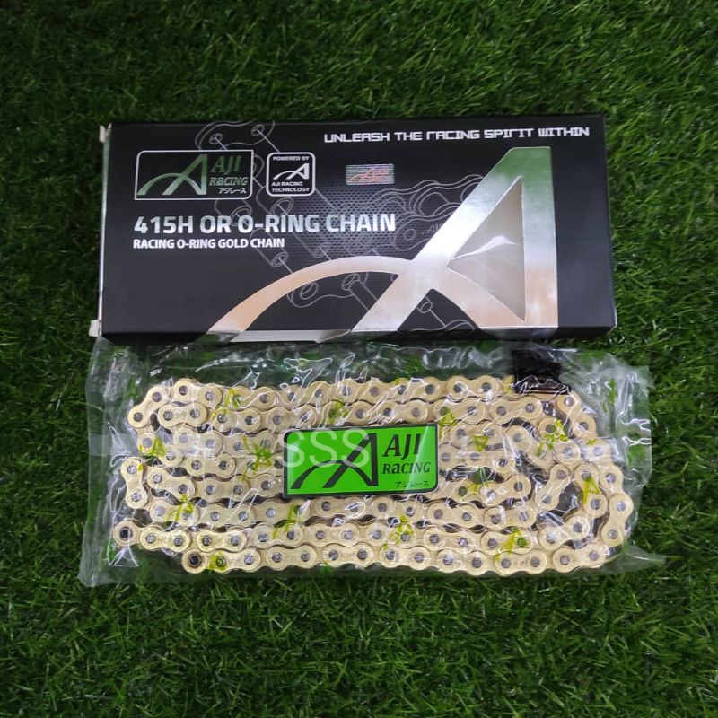 AJI RACING 🔥 CHAIN RANTAI GOLD MOTOR panjang 415H / 428H 132L O-RING ...
