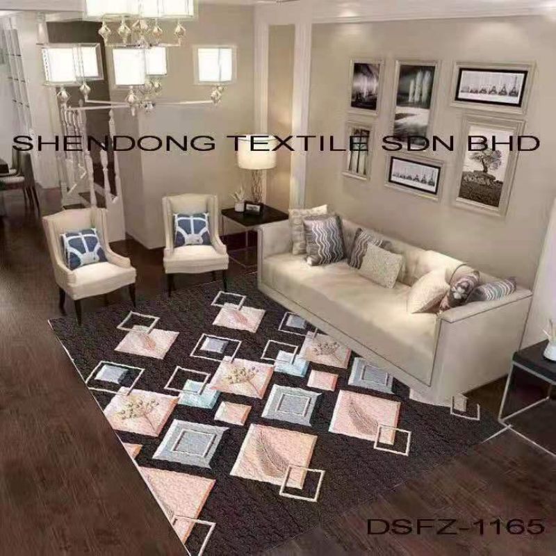 living room carpet LV velvet 3d XXL size / karpet velvet 3d 200x230cm