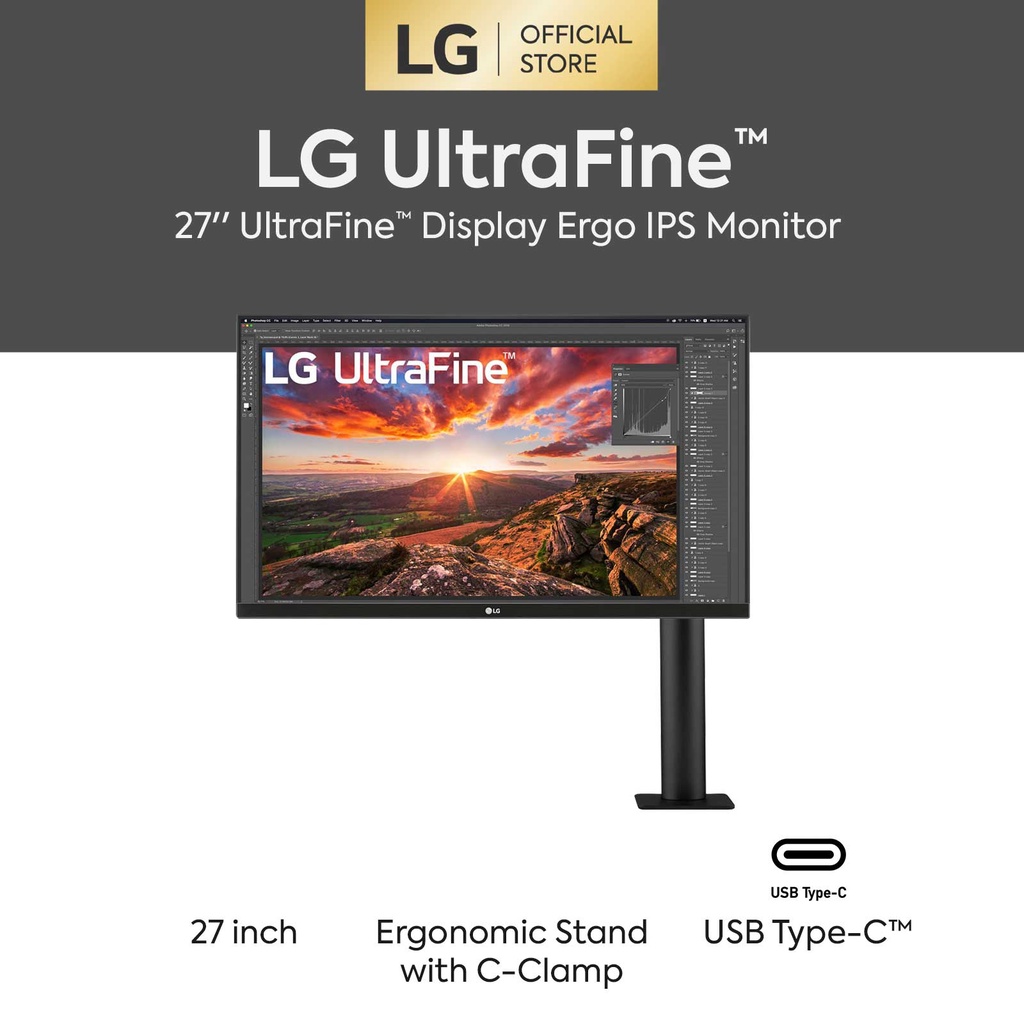 LG 27 IPS Full HD Monitor with USB Type-C