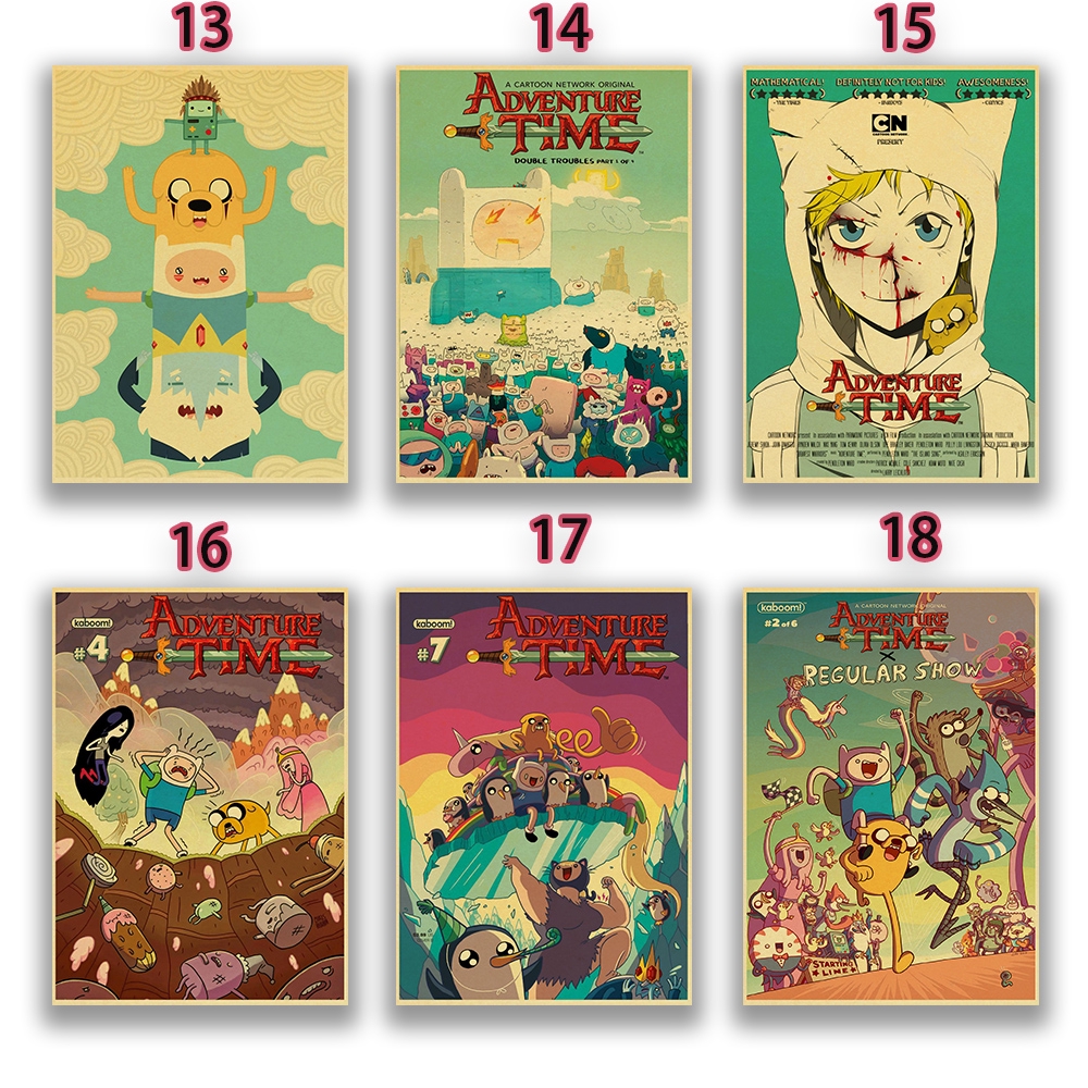 Adventure Time with Finn and Jake Poster Classic Cartoon Movie Retro ...