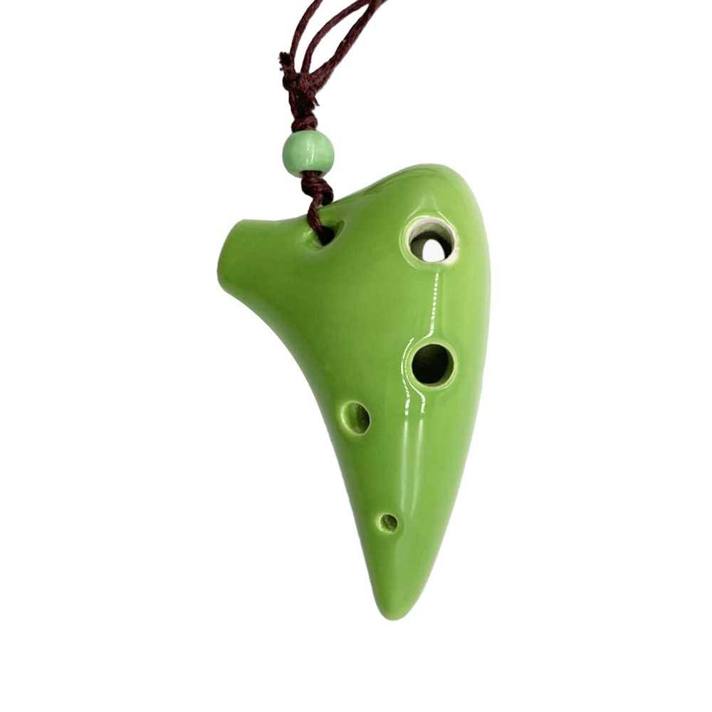 6 Holes Ceramic Ocarina Alto C Submarine Style Musical Instrument with