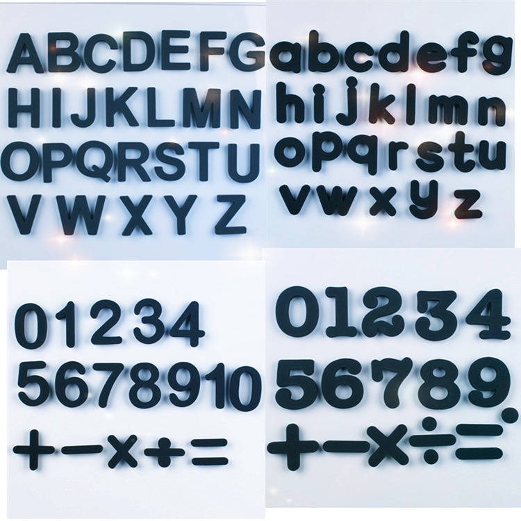 abc poster white board magnet Black eva Magnetic Number Case English ...