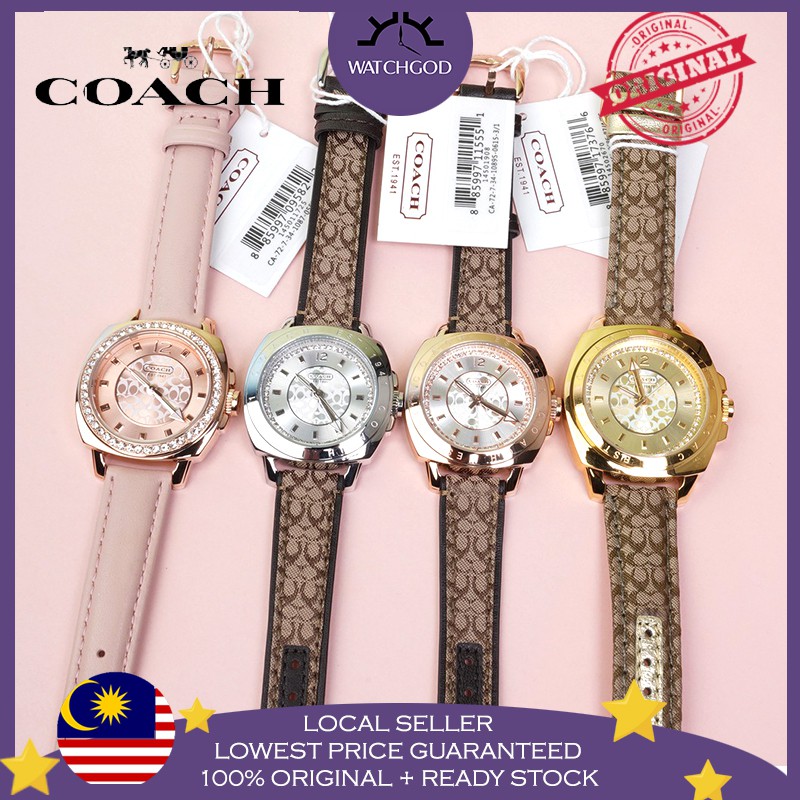 [100% Original & Free Bracelet] Coach Mini Boyfriend Leather Ladies ...