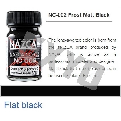 Gaia Nazca Color NC 002 Frost Mat Black 15ml Cat Gundam Model Kit ...