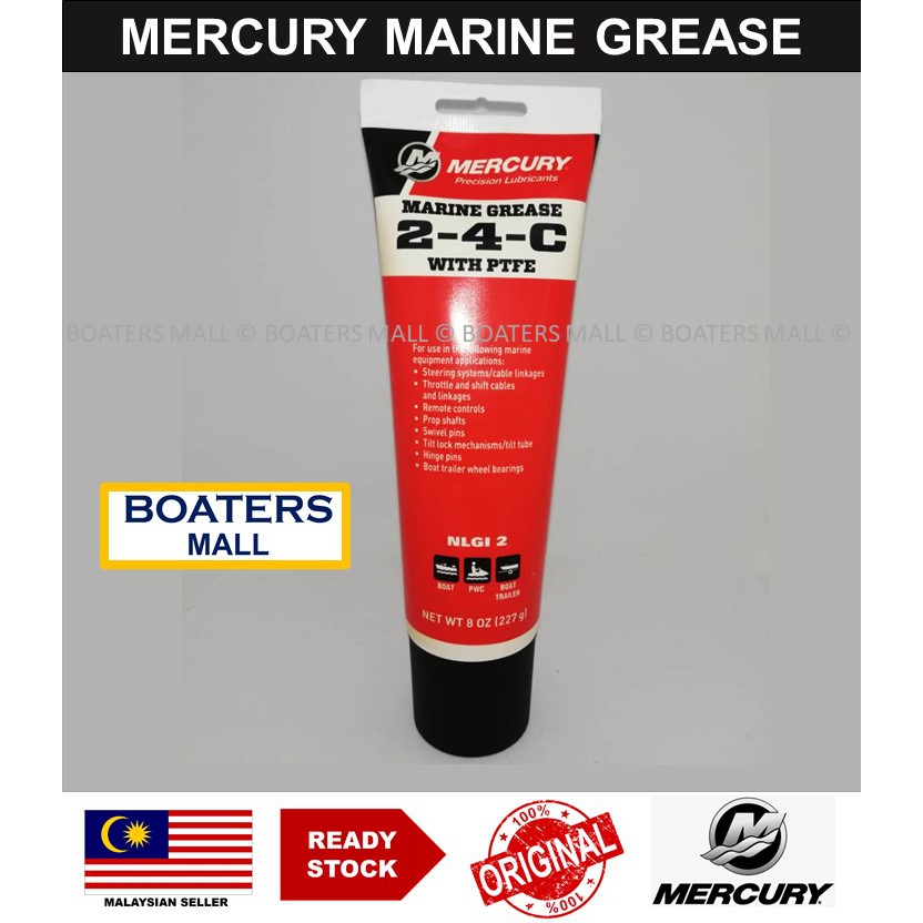 Mercury Marine 2-4-C Grease With Teflon (PTFE) - 8 Oz Tube