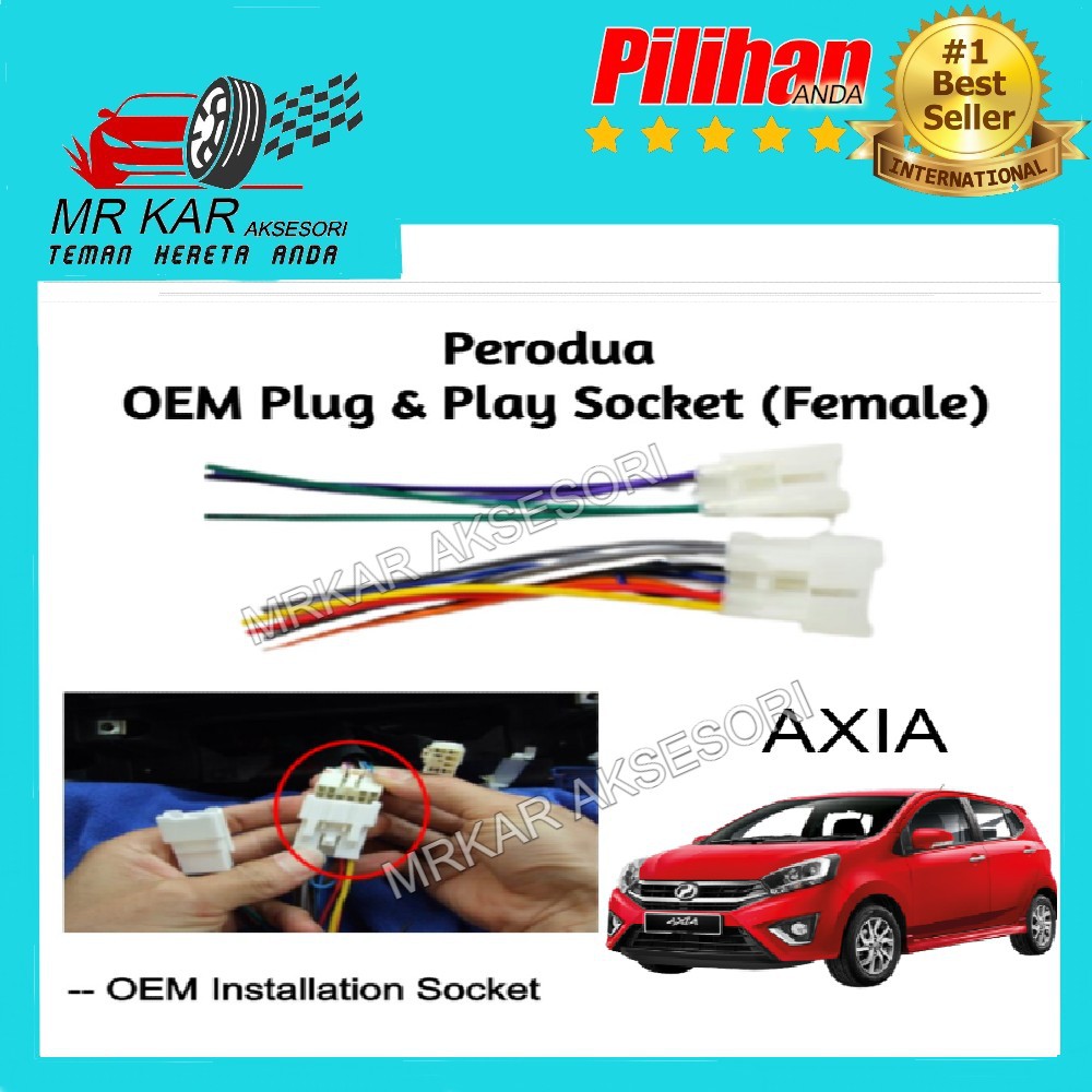 Perodua Axia Plug and Play Socket Cable Player Socket OEM Shopee Malaysia