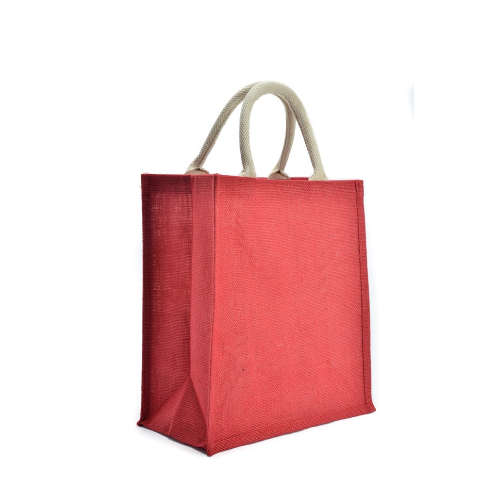 Coloured Small Jute Bag Shopping Bag Tote Bag 32cm(H) X 30(W) X 15cm(G ...