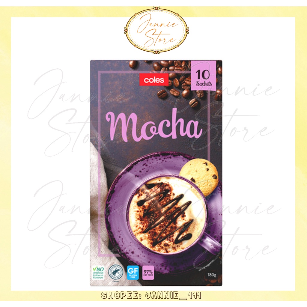 COLES Hot Chocolate/Caramel Latte/Cappucino Classic/ Mocha (10 Sachets