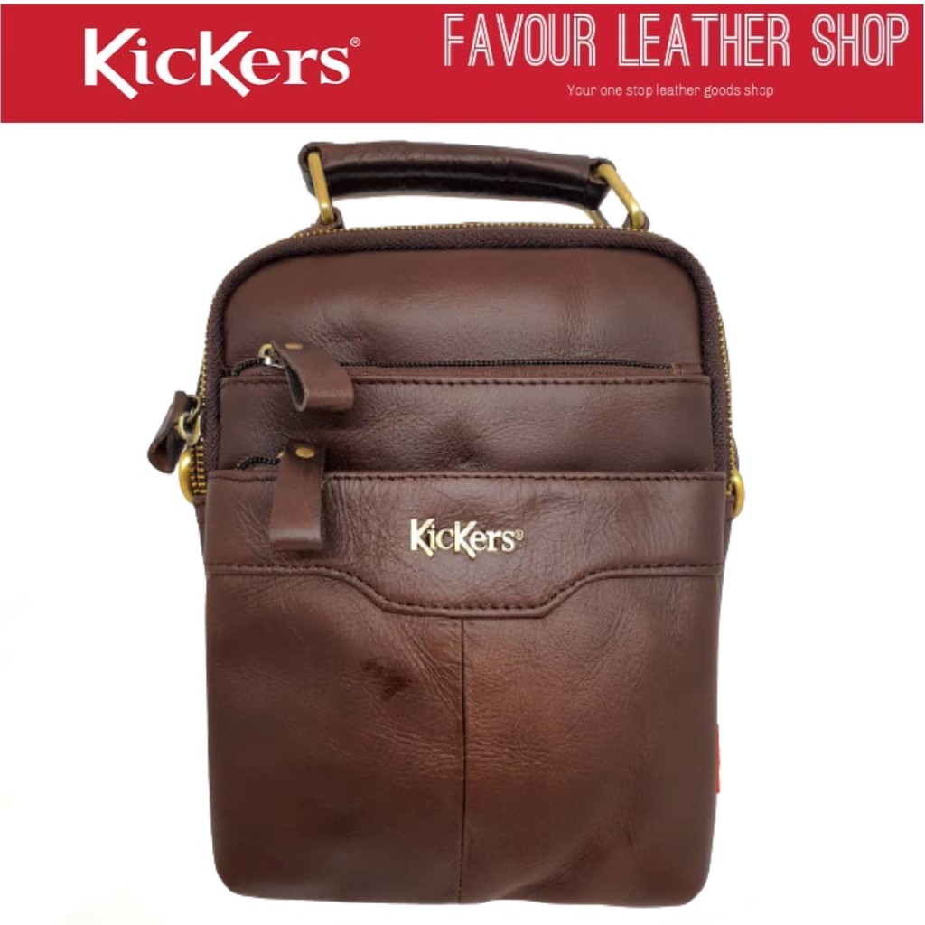 Kickers leather outlet sling bag