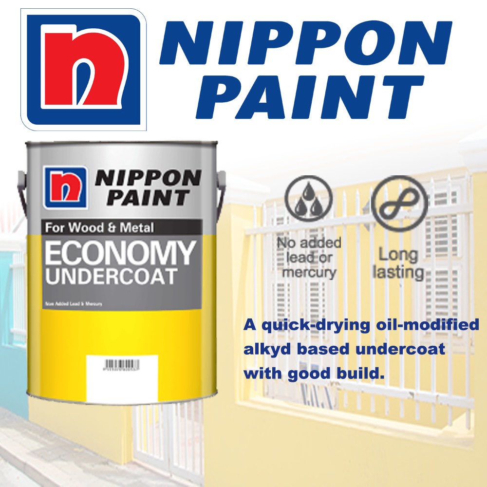 NIPPON PAINT ECONOMY UNDERCOAT FOR WOOD AND METAL 1LITER Shopee Malaysia