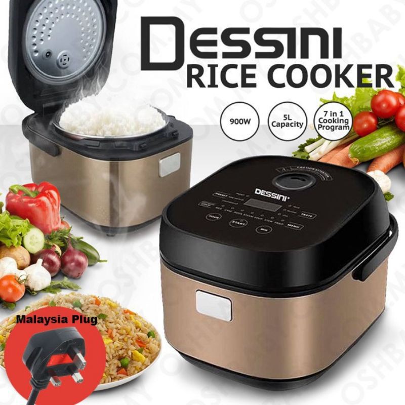 DESSINI SMART RICE COOKER 5 LITER NEW DESIGN - PERIUK NASI DESSINI 5 ...