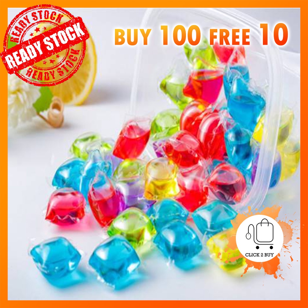 🔥READY STOCK 10 pieces Disposable Detergent Beads Detergent Cube ...