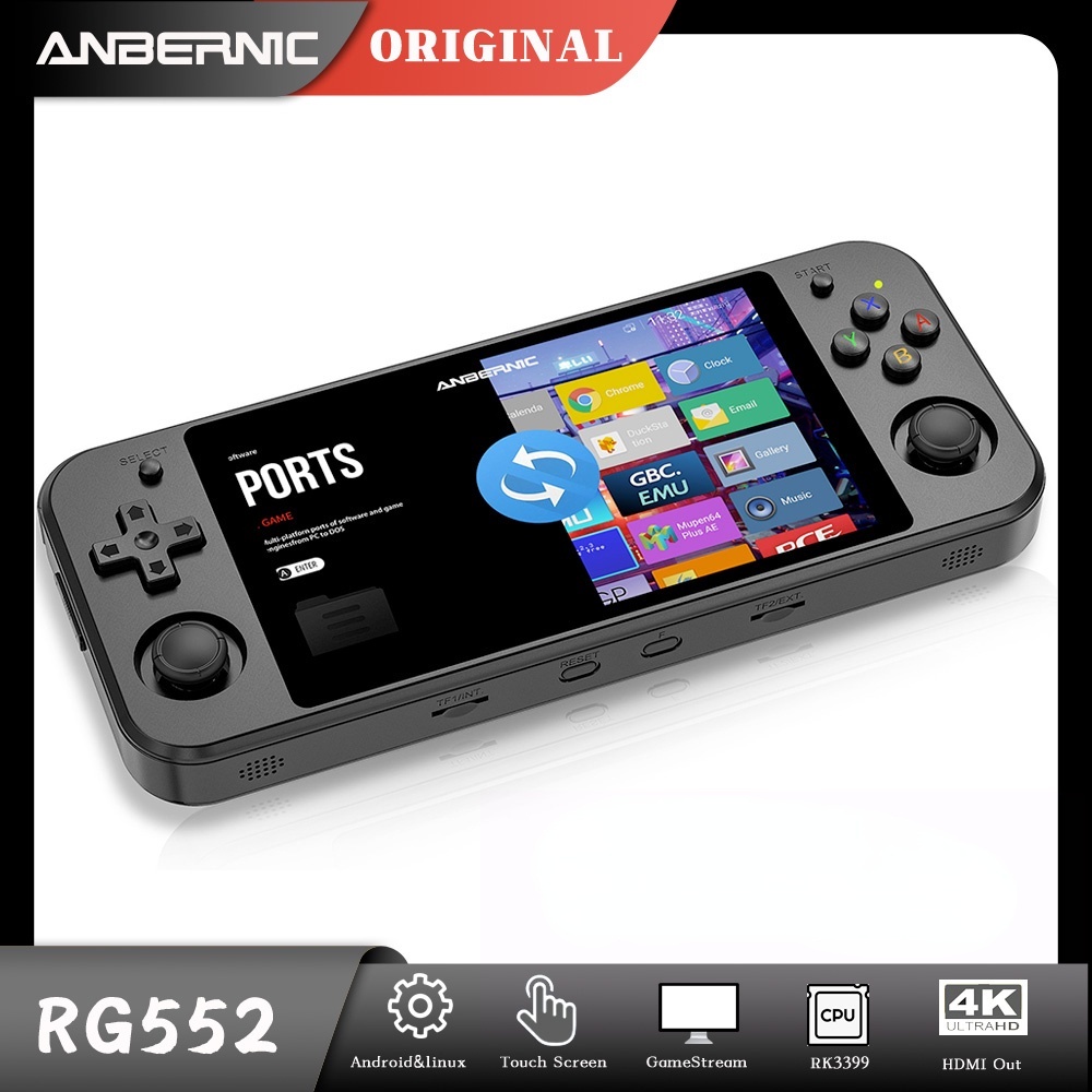 Anbernic RG552 Handheld Game Console 5.36 Inch IPS Touch Screen Video Game Player Built in