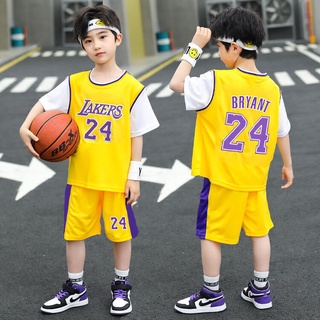 Readystock Lakers Bryant 24 basketball jersey top shorts set black