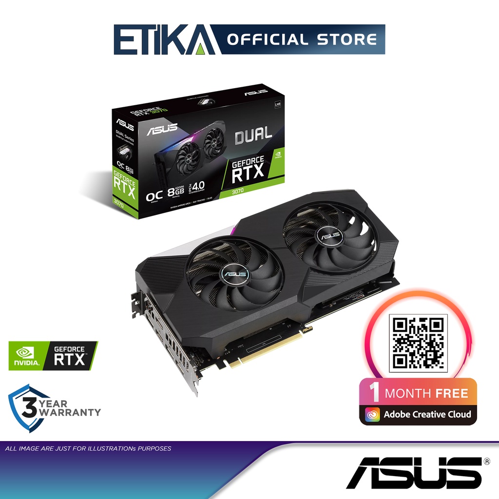 [ NEW UNIT ] Asus Dual GeForce RTX 3070 V2 OC Edition Graphics Card ...