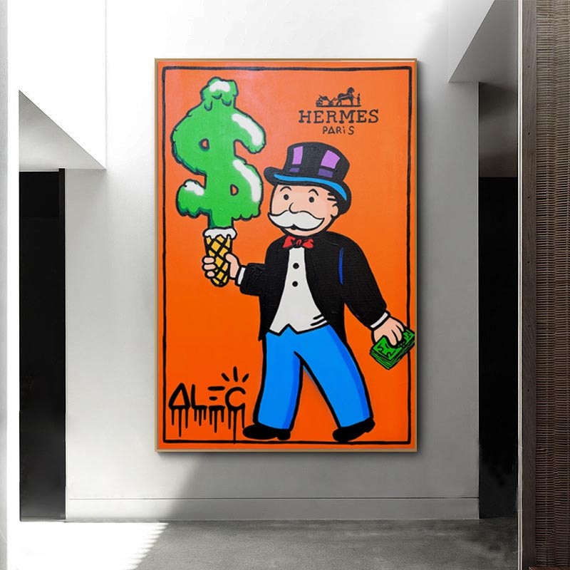 Alec Monopoly Graffiti Art Money Canvas Painting Posters and Prints ...