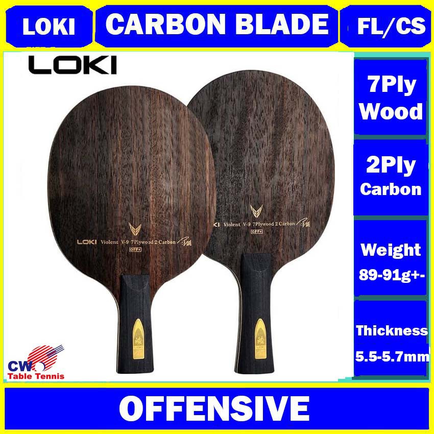 LOKI V9 Ebony Carbon Table Tennis Blade Professional Table Tennis ...