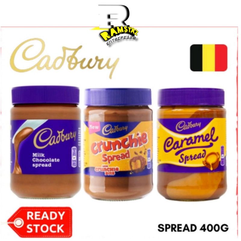 Cadbury Spread (400g) - Crunchie / Caramel / Milk Chocolate | Shopee ...