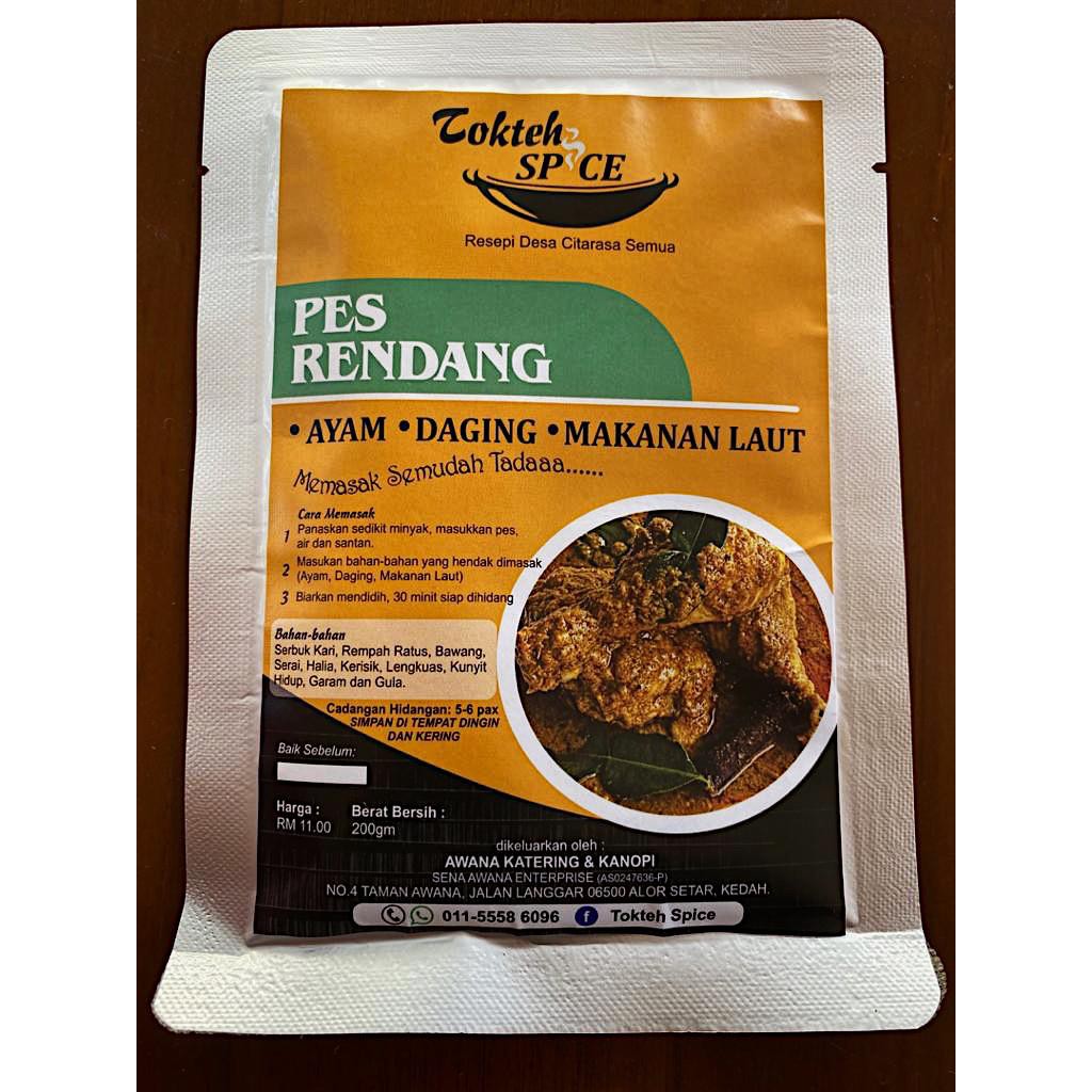 PES RENDANG TOKTEH SPICE | Shopee Malaysia