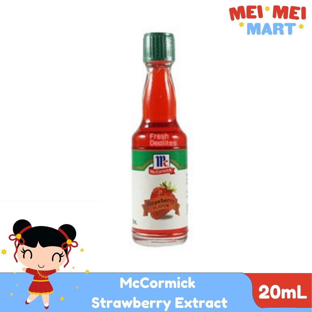 McCormick Strawberry Extract 59ml - Pack Of 4, Natural Flavor For Baking, Drinks & Glazes