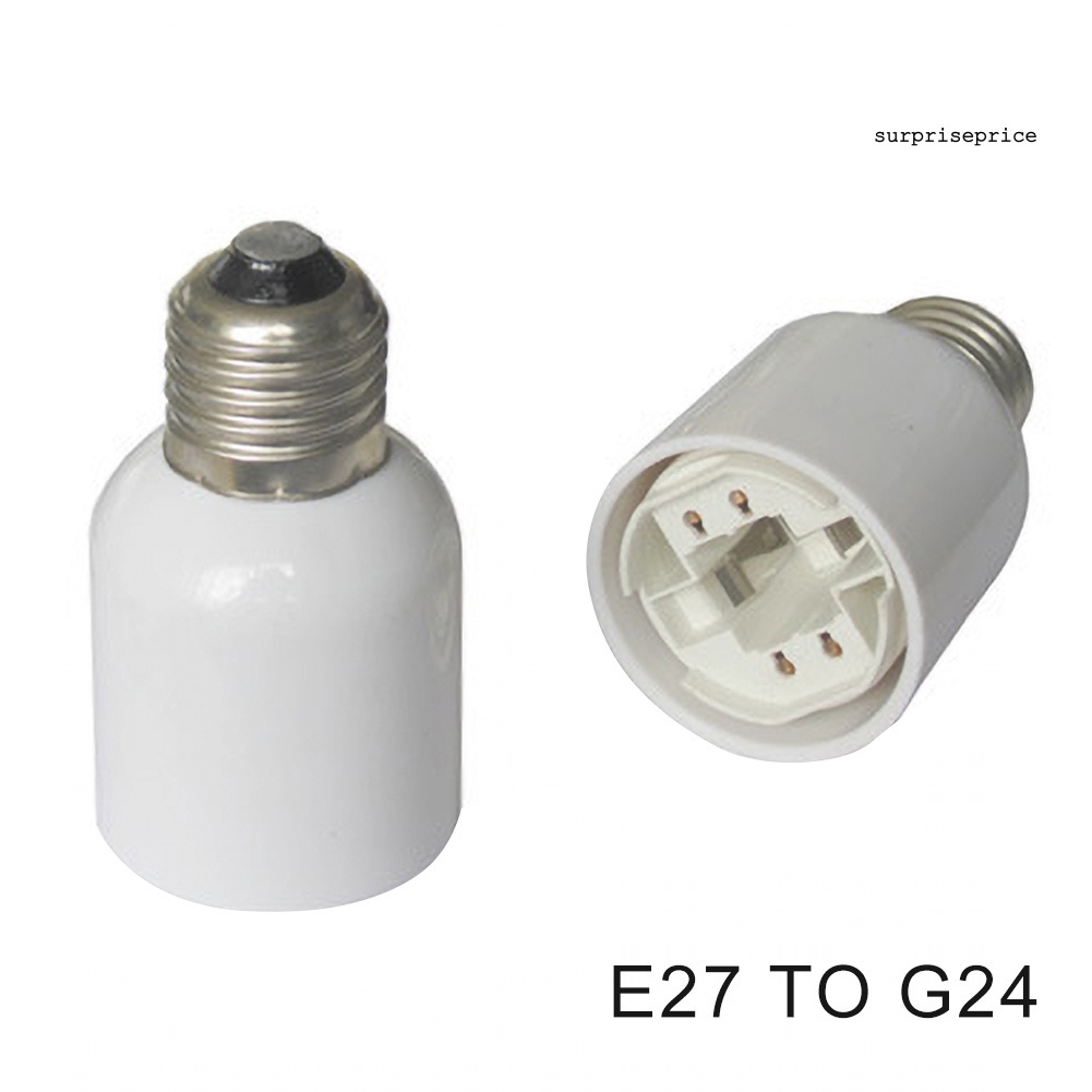 SPL E27 to G24 LED Light Screw Bulb Socket Base Lamp Cap Holder Adapter ...