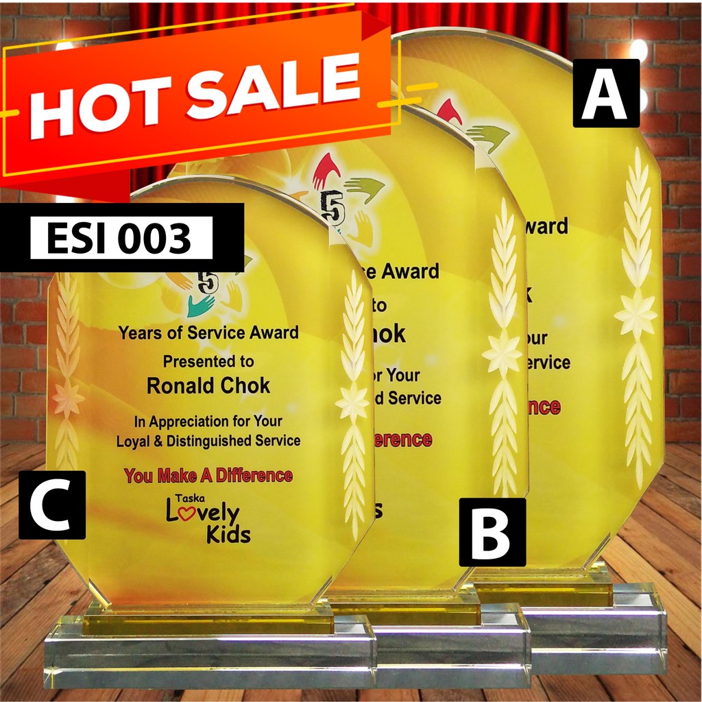 Crystal Award Plaque/Appreciation Plaque/Sales Achievement Plaque