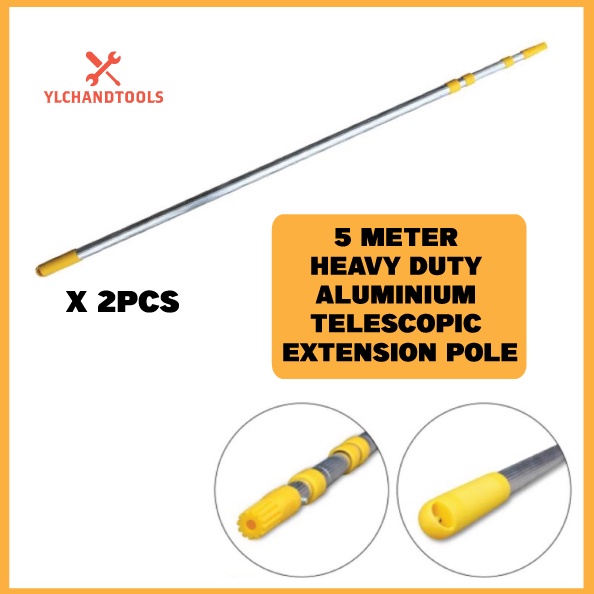 5M/16' X 2 PC HEAVYDUTY TELESCOPIC ALUMINIUM EXTENSION POLE Shopee Malaysia