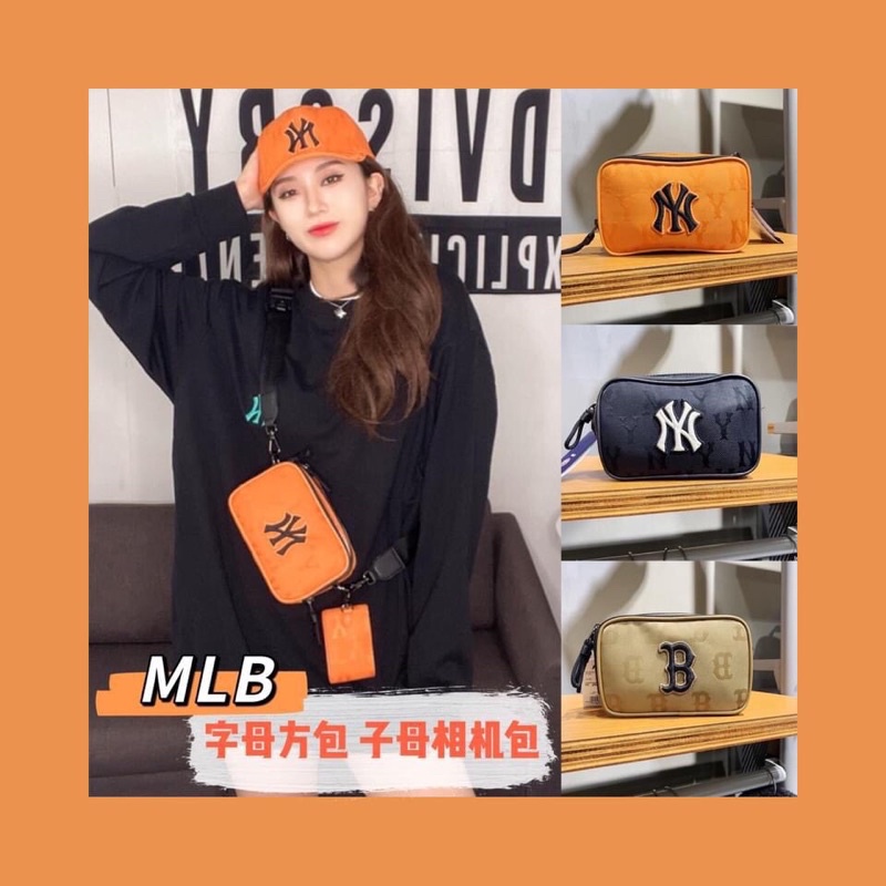 MLB Monogram Nylon Jacquard Mini Crossbody Bag NY (Black) – The Factory KL