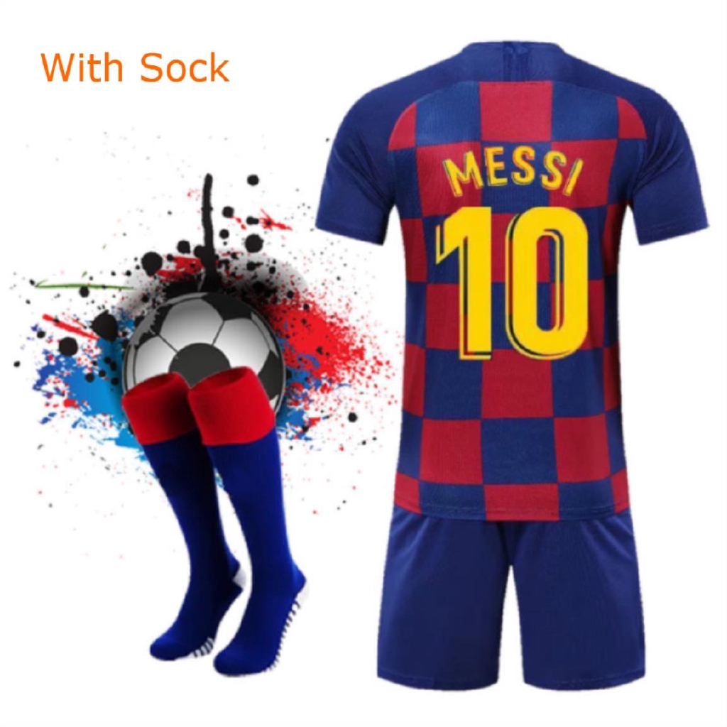 20 21 Barcelona Third Messi 10,Kids 18 (100-110)) Kids Adults Boys Youths Football  Kits Soccer Jersey Home Away Training T-shirt Suit 21/22 on OnBuy