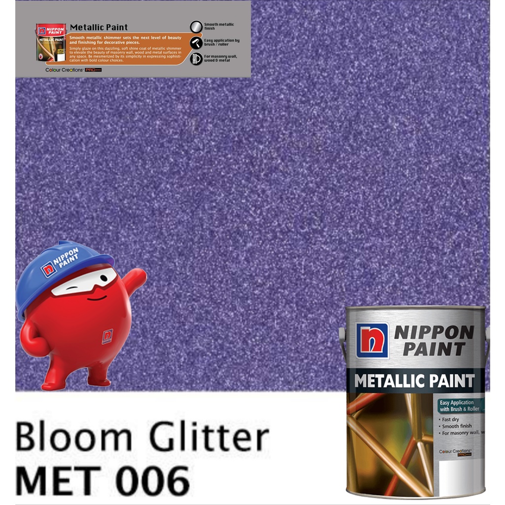 SINAR NIPPON METALLIC GLOSS PAINT 1 LITER FOR WOOD & METAL / MASONRY ...