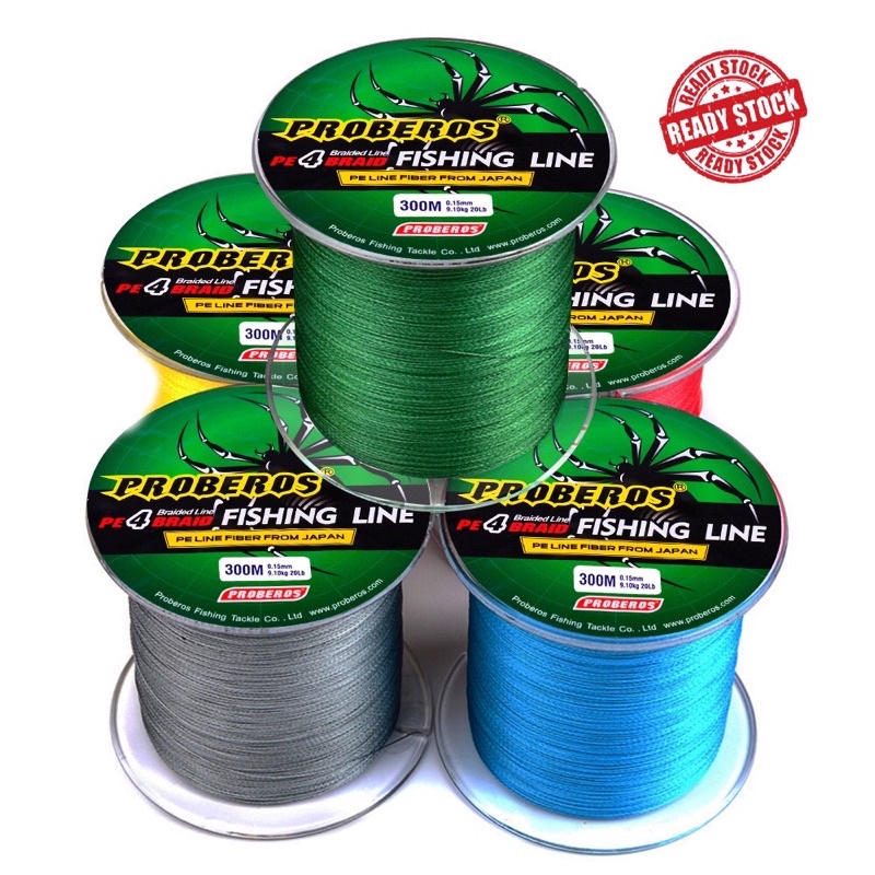 PROBEROS Fishing Line 300m 8 Strands PE Braided Tali Benang