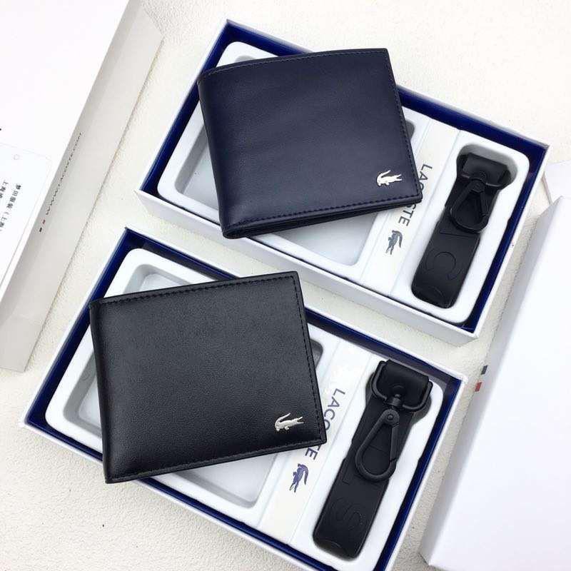 Lacoste leather outlet wallet