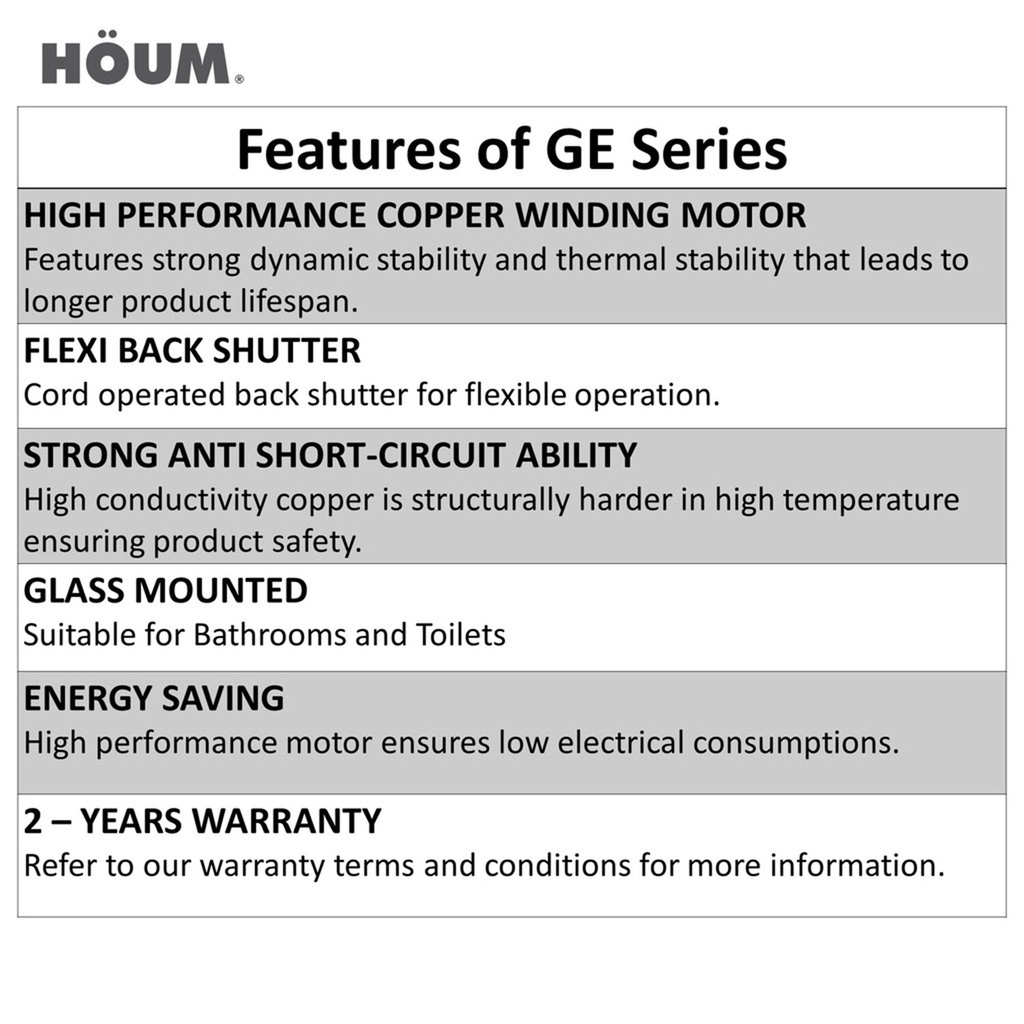 HOUM Ventilation GE250