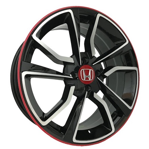 HONDA 17 inch 7JJ 4X100 ET42 CAR SPORT RIMS CHEAP WHEELS BLACK MACHINE ...