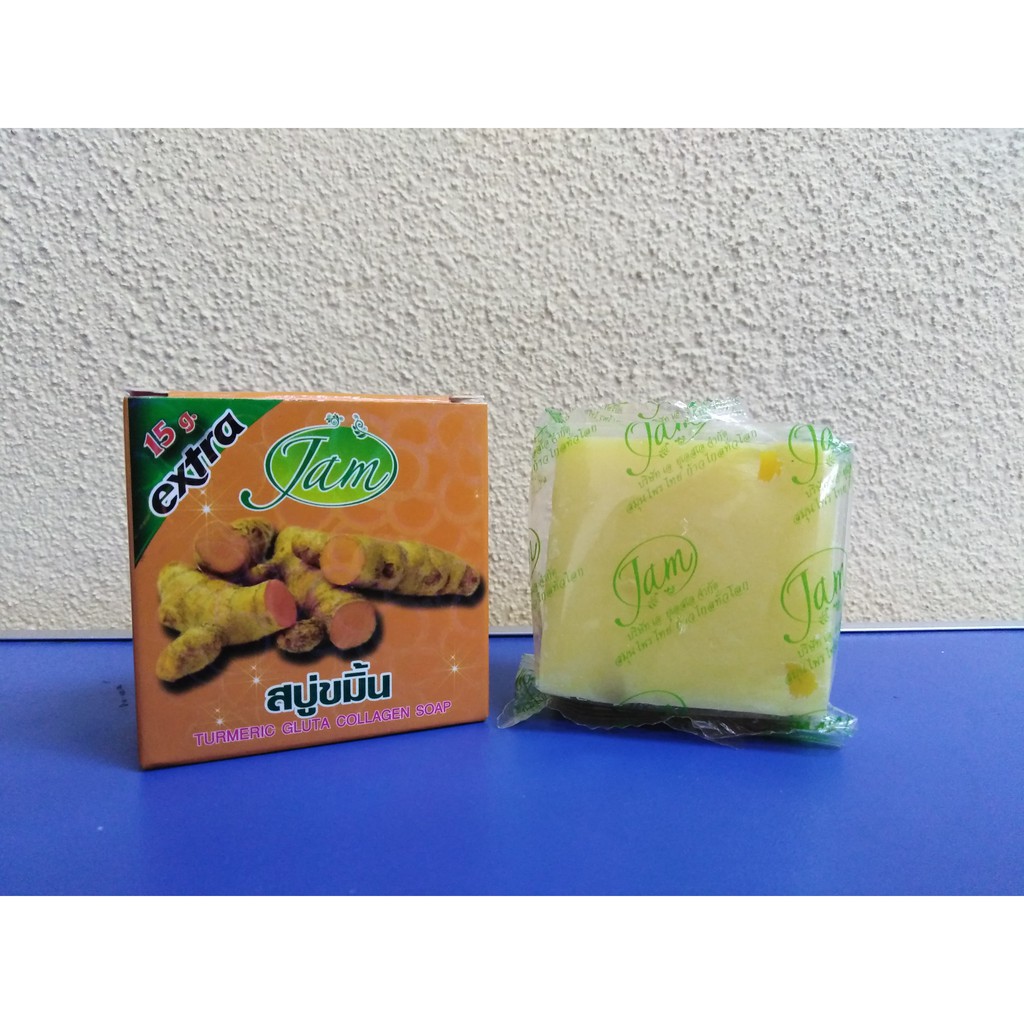 [Exp 6/5/2024] Thailand Jam Turmeric Gluta Collagen Soap泰国姜黄皂 Shopee