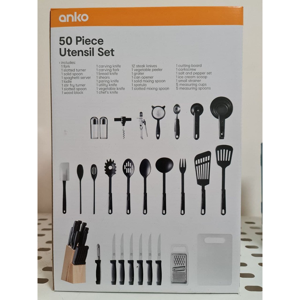 Anko 50 Piece Utensil Set Set Barangan Dapur Shopee Malaysia
