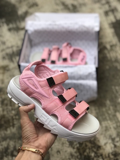 FILA DISRUPTOR SD SANDAL White Pink Shopee Malaysia