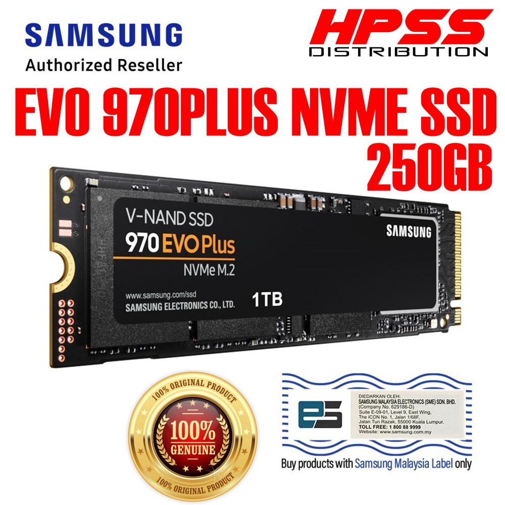 SAMSUNG SSD NVME 980 970 EVO Plus NVMe SSD (250GB/500GB/1TB