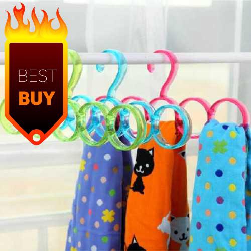 Simple scarf rack Nordic simple hanger 5 ring round hole tie clothes ...