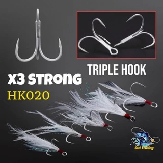 Mustad Jawlock Treble Hook Model TG77NP-BN 3X Strong / SW